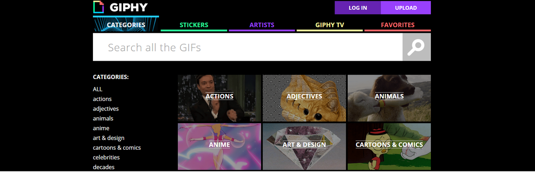 Giphy site internet pour gifs plateforme