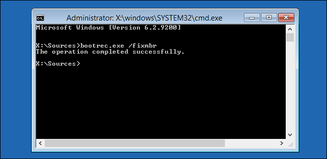 « bootrec /fixmbr