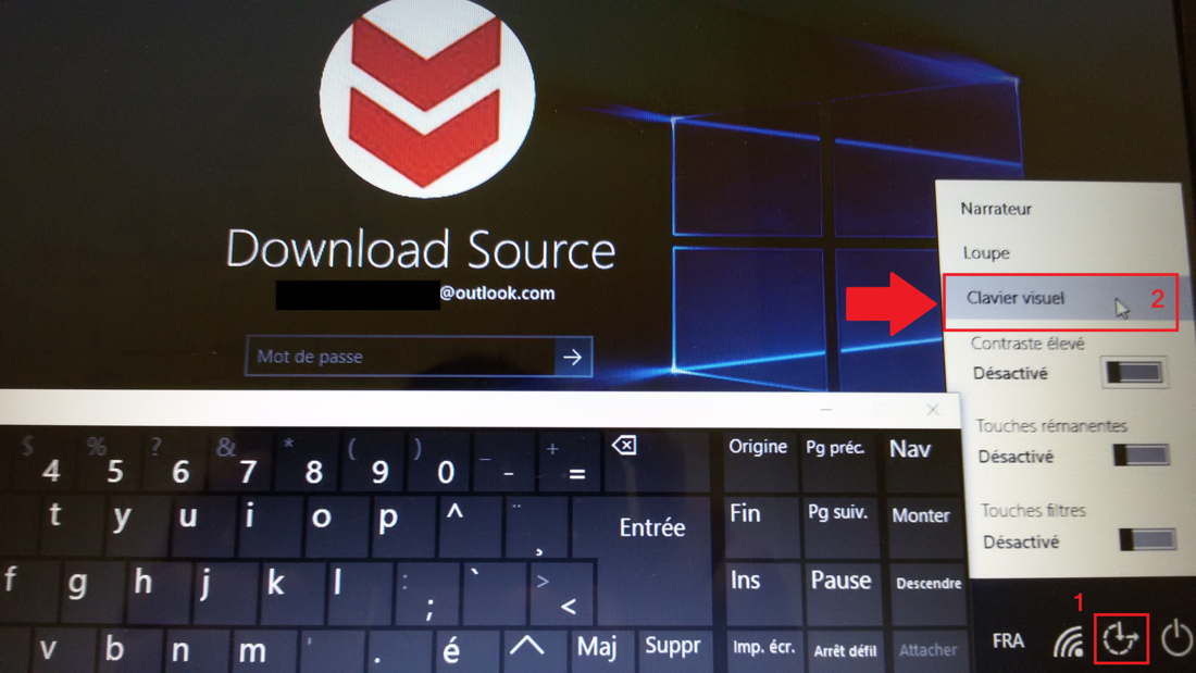 clavier visuel windows 10