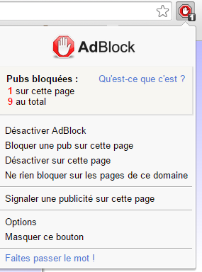 adblock pub bloque