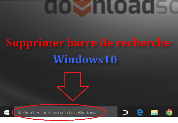 barre de recherche Windows 10