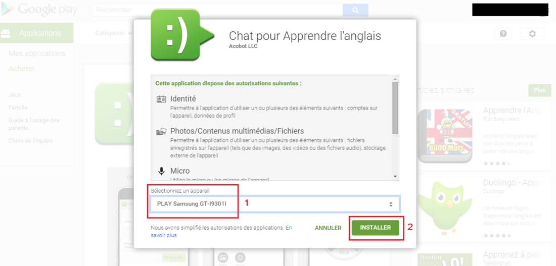 installation application chat virtuel