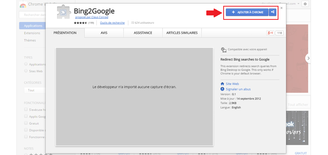 bing vers google avec Cortana