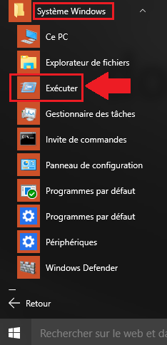 log in sous windows 10