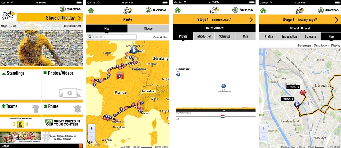 tour de france application sur smartphone