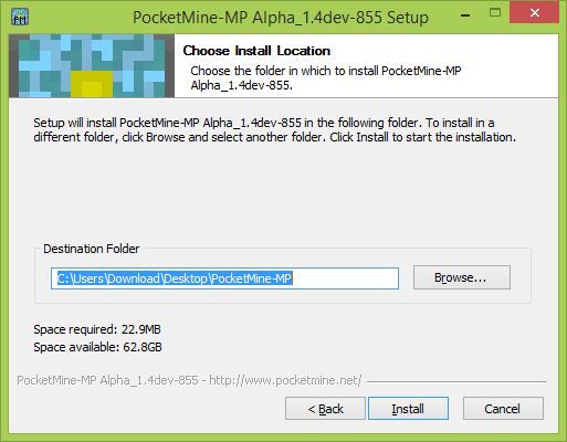 Instalacja PocketMine