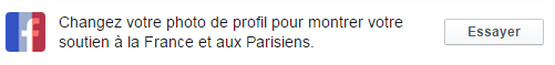 NousSommesUnis PrayForParis Attentat filtre Facebook drapeau français