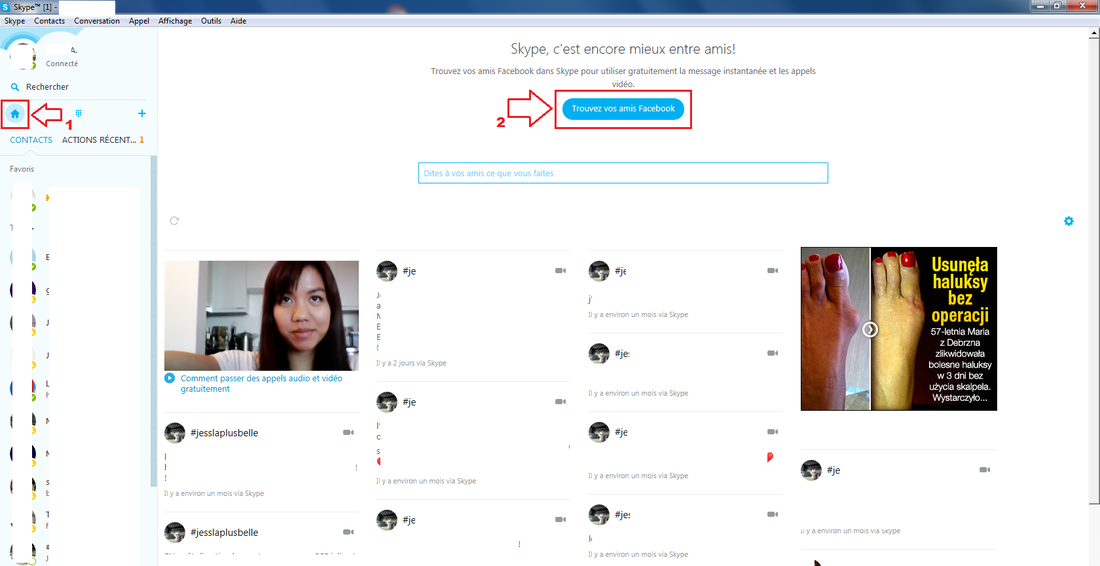 skype facebook contacts