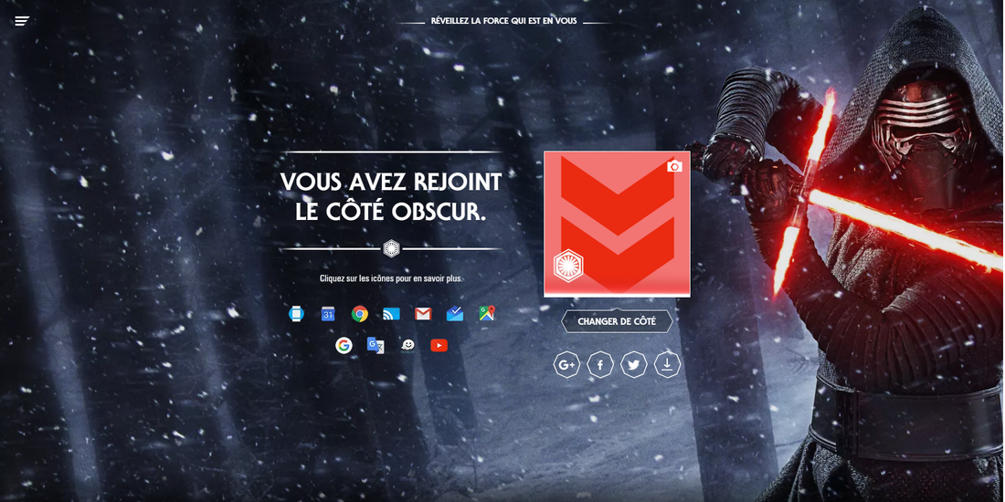 star wars google personnalisation