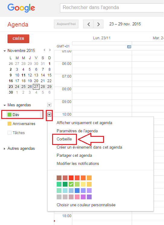 agenda google 